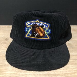 vintage 90s CAMEL CORDUROY SNAPBACK HAT RARE